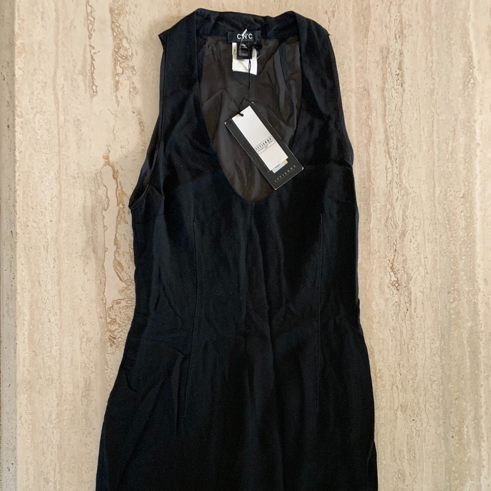 NWT CNC Costume National Cocktail Dress Sheer Back